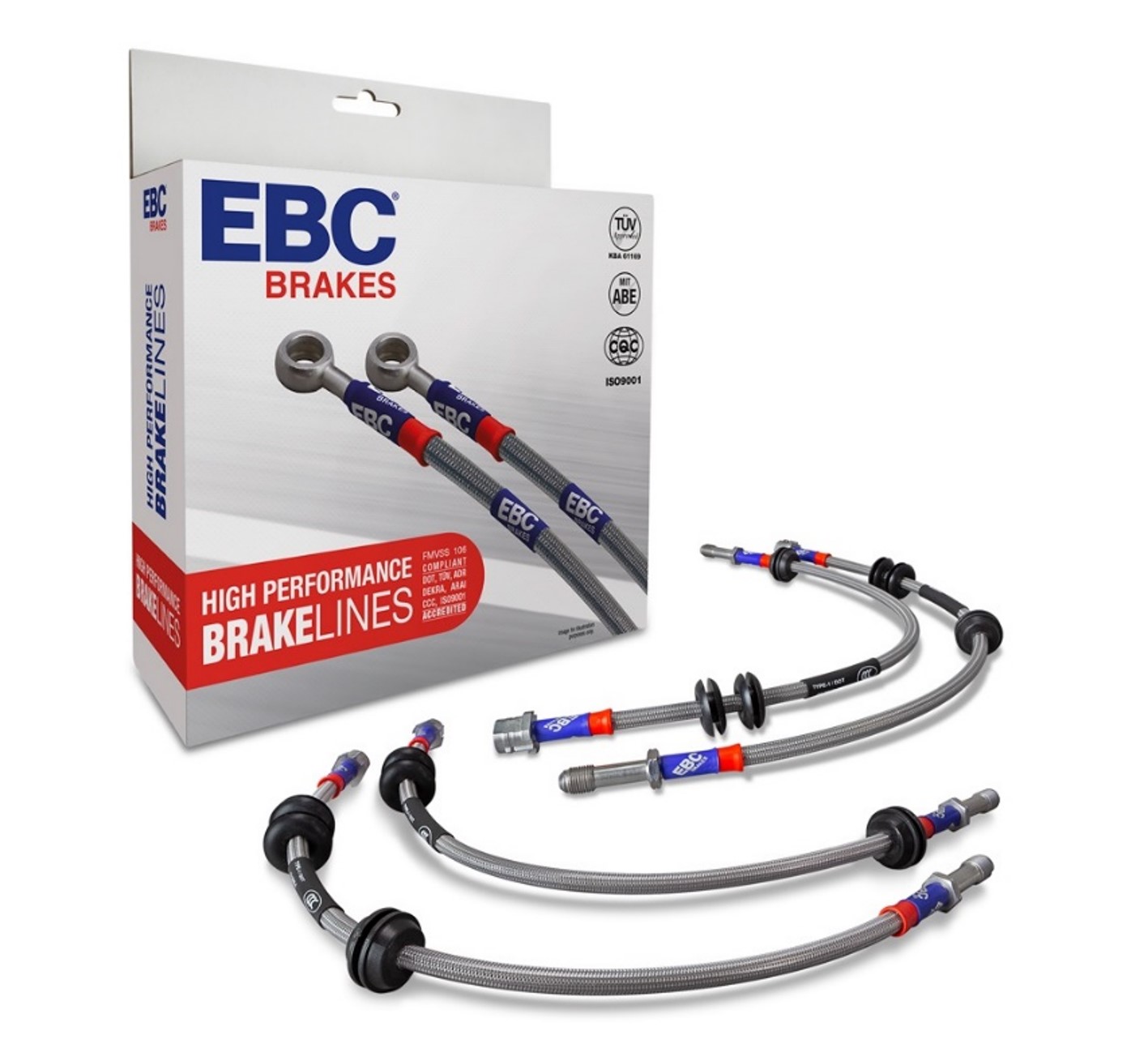 set 4 furtunuri frână ebc, bla1001 4l 