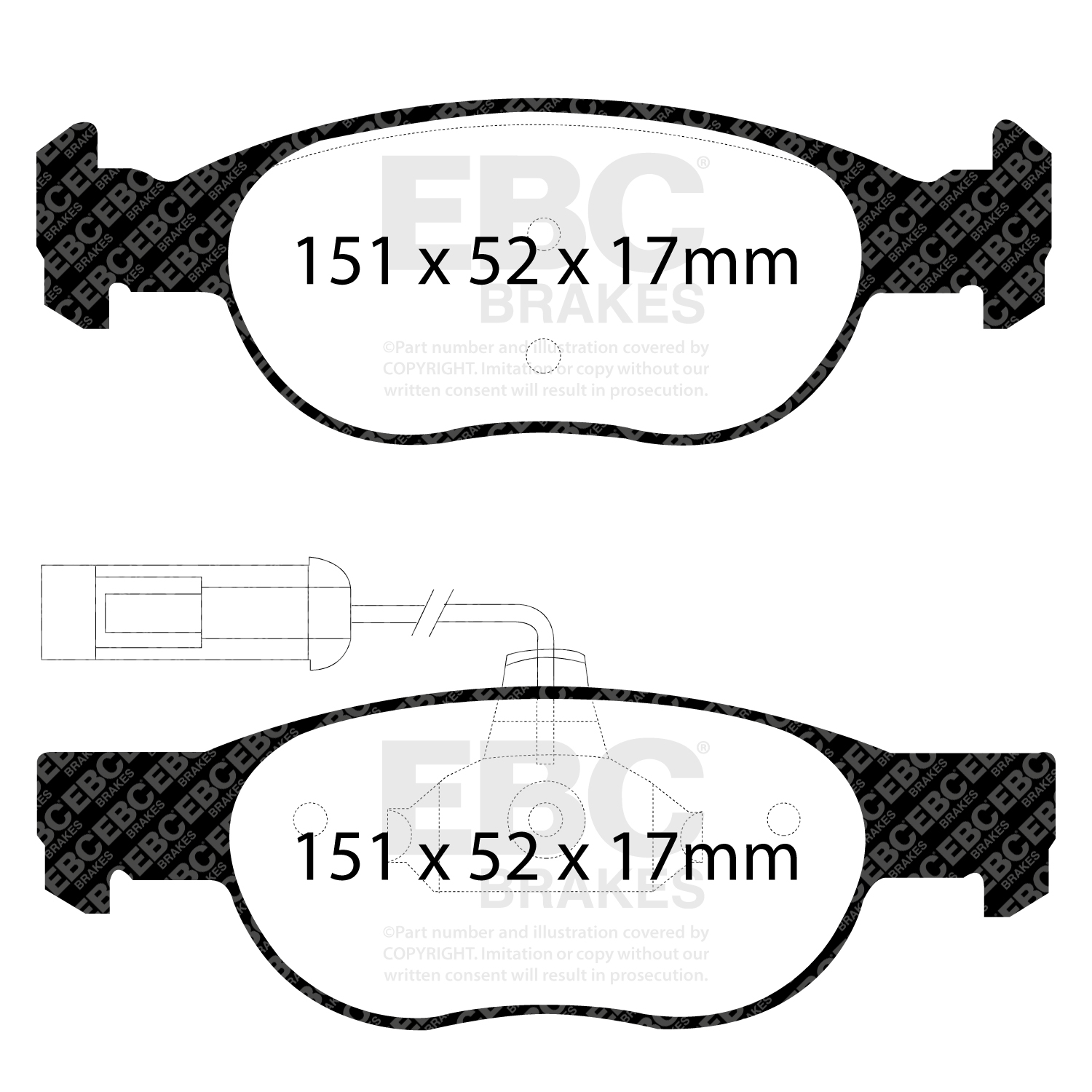 plăcuțe de frână ebc, ultimax oe , punte faţă, dp1059 plăcuțe de frână ebc, ultimax oe , punte faţă, dp1059