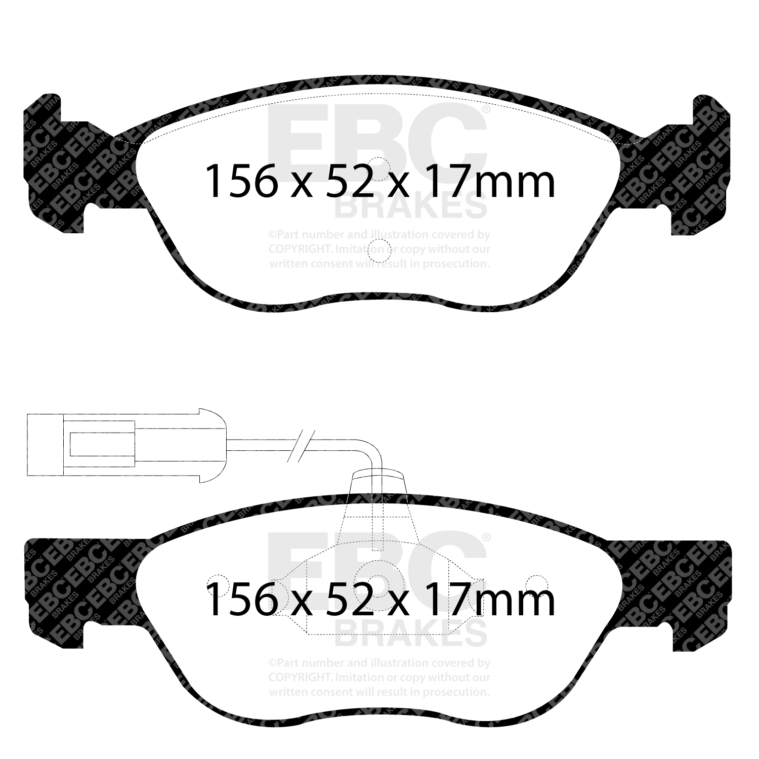 plăcuțe de frână ebc, ultimax oe , punte faţă, dp1060 plăcuțe de frână ebc, ultimax oe , punte faţă, dp1060