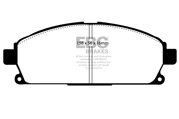 plăcuțe de frână ebc, ultimax oe , punte faţă, dp1247 plăcuțe de frână ebc, ultimax oe , punte faţă, dp1247