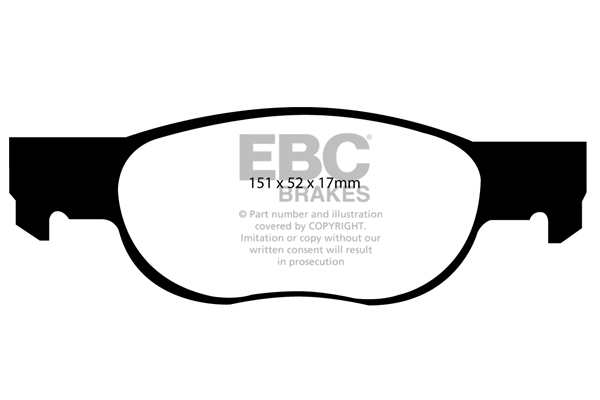 plăcuțe de frână ebc, ultimax oe , punte faţă, dp1336 plăcuțe de frână ebc, ultimax oe , punte faţă, dp1336