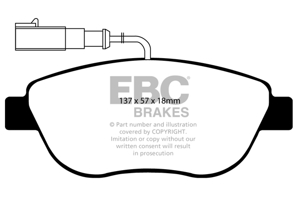 plăcuțe de frână ebc, ultimax oe , punte faţă, dp1383/2 plăcuțe de frână ebc, ultimax oe , punte faţă, dp1383/2