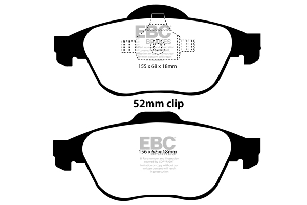 plăcuțe de frână ebc, ultimax oe , punte faţă, dp1394 plăcuțe de frână ebc, ultimax oe , punte faţă, dp1394
