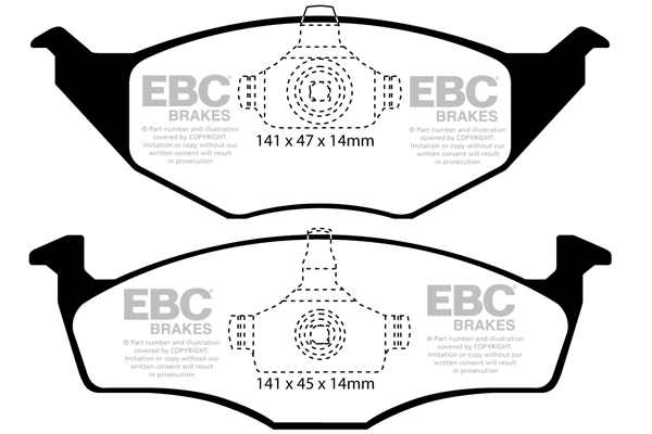 plăcuțe de frână ebc, ultimax oe , punte faţă, dp1433 plăcuțe de frână ebc, ultimax oe , punte faţă, dp1433