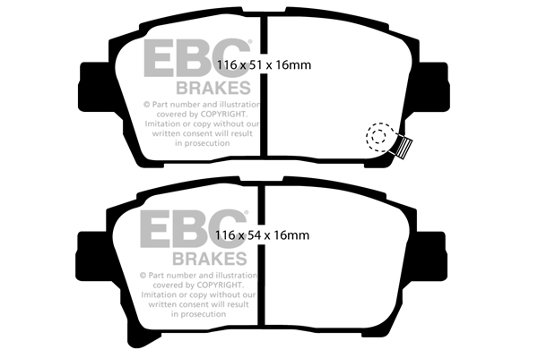 plăcuțe de frână ebc, ultimax oe , punte faţă, dp1459 plăcuțe de frână ebc, ultimax oe , punte faţă, dp1459