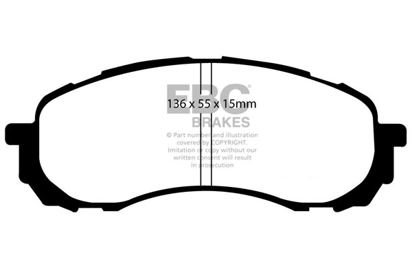 plăcuțe de frână ebc, ultimax oe , punte faţă, dp1492 plăcuțe de frână ebc, ultimax oe , punte faţă, dp1492