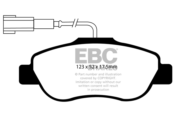plăcuțe de frână ebc, ultimax oe , punte faţă, dp1573/2 plăcuțe de frână ebc, ultimax oe , punte faţă, dp1573/2