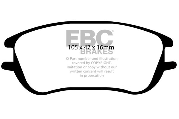 plăcuțe de frână ebc, ultimax oe , punte faţă, dp1596 plăcuțe de frână ebc, ultimax oe , punte faţă, dp1596