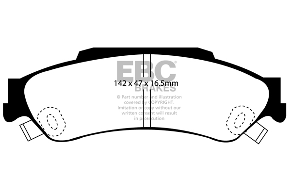 plăcuțe de frână ebc, ultimax oe , punte spate, dp1602 plăcuțe de frână ebc, ultimax oe , punte spate, dp1602