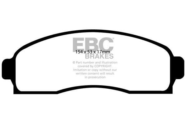plăcuțe de frână ebc, ultimax oe , punte faţă, dp1617 plăcuțe de frână ebc, ultimax oe , punte faţă, dp1617