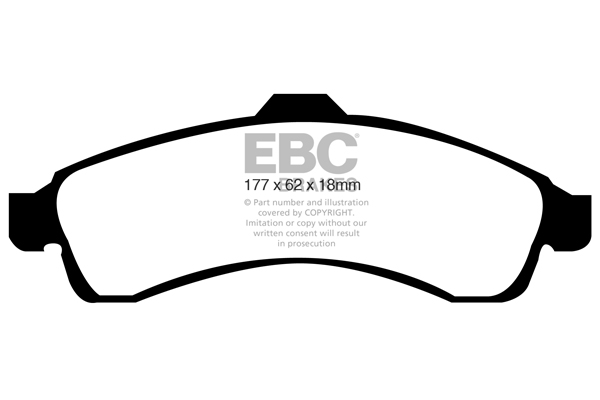 plăcuțe de frână ebc, ultimax oe , punte faţă, dp1618 plăcuțe de frână ebc, ultimax oe , punte faţă, dp1618