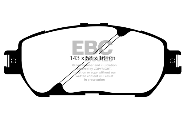 plăcuțe de frână ebc, ultimax oe , punte faţă, dp1674 plăcuțe de frână ebc, ultimax oe , punte faţă, dp1674