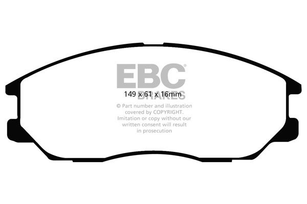 plăcuțe de frână ebc, ultimax oe , punte faţă, dp1725 plăcuțe de frână ebc, ultimax oe , punte faţă, dp1725