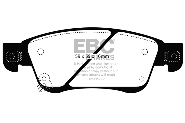 plăcuțe de frână ebc, ultimax oe , punte faţă, dp1807 plăcuțe de frână ebc, ultimax oe , punte faţă, dp1807