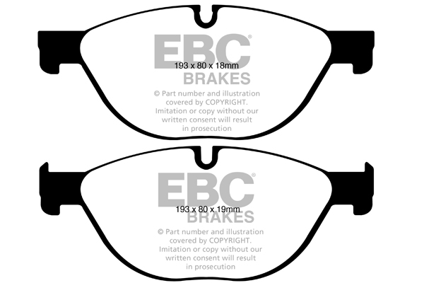 plăcuțe de frână ebc, ultimax oe , punte faţă, dpx2019 plăcuțe de frână ebc, ultimax oe , punte faţă, dpx2019