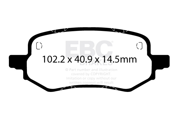 plăcuțe de frână ebc, ultimax oe , punte spate, dpx2432 plăcuțe de frână ebc, ultimax oe , punte spate, dpx2432