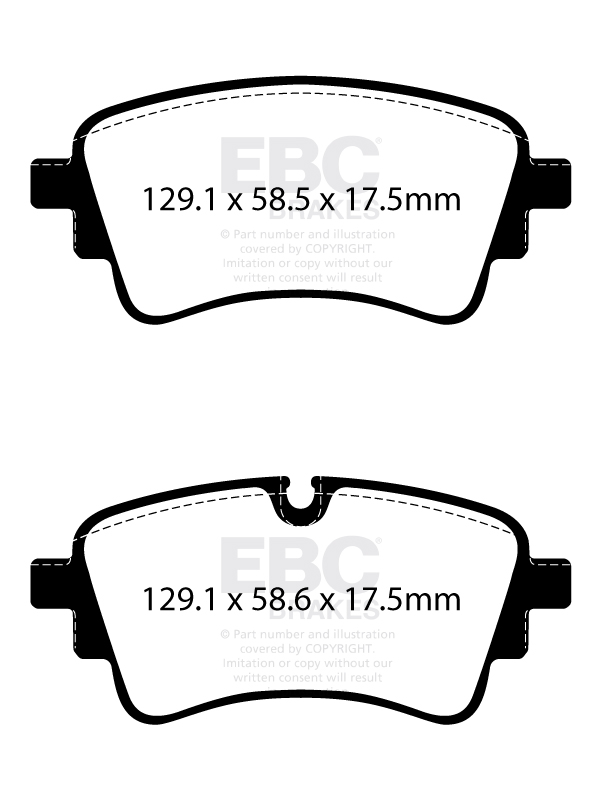 plăcuțe de frână ebc, ultimax oe , punte spate, dpx2435 plăcuțe de frână ebc, ultimax oe , punte spate, dpx2435
