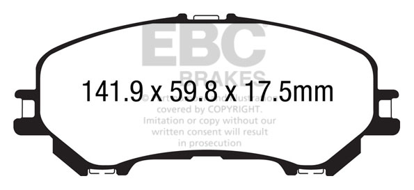 plăcuțe de frână ebc, ultimax oe , punte faţă, dpx3032 plăcuțe de frână ebc, ultimax oe , punte faţă, dpx3032