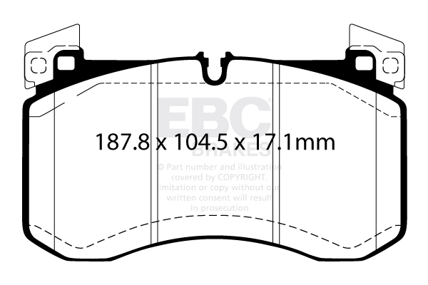 plăcuțe de frână ebc, ultimax oe , punte faţă, dpx2409 plăcuțe de frână ebc, ultimax oe , punte faţă, dpx2409
